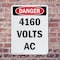 Signmission 4160 Volts AC Danger Sign, Plastic, 10in W x 14in L, 2PK OS-2PACK-DS-P-1014-V-1953 - alternate 5